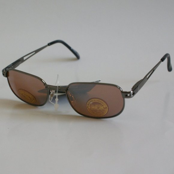 NWT Vintage 2k Rectangular Ni-Silver frame w/Spring Hinge Coppermax Sunglasses - Picture 5 of 9